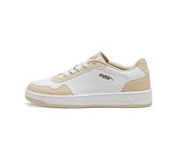 PUMA Damen Court Classy Turnschuhe, Puma White Cashew Puma Gold, 40.5 EU