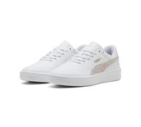 Sneaker PUMA "COURT LALLY TOPCAT", Damen, Gr. 42,5, puma weiß, frosted ivory, Synthetik, Schuhe Sneaker, mit Leo Animal Print (99936938-42,5) puma weiß, frosted ivory