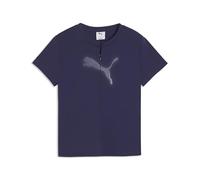 PUMA Damen Dare to Half Zip Graphic T-Shirt M, Deep Plum Purple