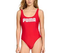 PUMA Damen Einteiliger Badeanzug mit Rundhalsausschnitt, Rot/Ausflug, einfarbig (Getaway Solids), XL