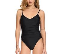 PUMA Damen Einteiliger Badeanzug, Schwarz, Large