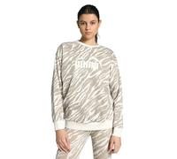 PUMA Damen ESS+ Animal Graphic Rundhalsshirt XL Alpine Snow White
