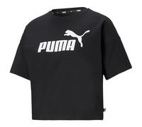 PUMA Damen Ess cropped logo t-shirt Crop Top, Puma Black, S EU