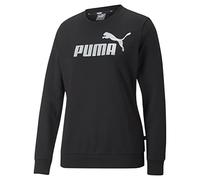 Die Puma Essentials + Metallic Logo C Sweatshirt schwarz grau Damen - M