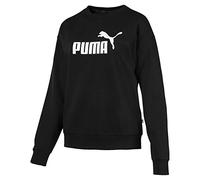 PUMA Damen ESS Logo Crew Sweat TR Pullover, Cotton Black, S