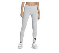 PUMA Damen Ess Logo Legging tights, Hellgrau Heather, L EU