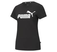 Puma Damen T-Shirt ESS Logo Tee, aus reiner Baumwolle (Schwarz, M)