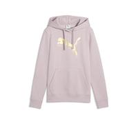 Hoodie PUMA "ESS METALLIC Hoodie Damen", Damen, Gr. XL, rosa (misty pink metallic gold), Obermaterial: 68% Baumwolle, 32% Polyester. Kapuzenfutter: 100% Baumwolle. Rippe: 97% Baumwolle, 3% Elasthan, n