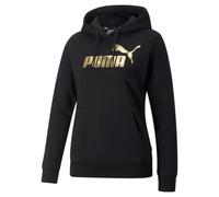 Puma Damen ESS+ Metallic Logo Hoodie FL XS schwarz