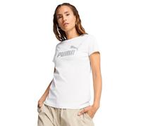 PUMA Damen ESS METALLIC No. 1 Logo T-Shirt 3XL, White Metallic Silver