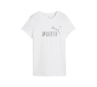 Puma ESSENTIALS METALLIC NO.1 LOGO TEE Damen T-Shirt, weiß, größe L