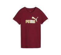 PUMA Damen ESS METALLIC No. 1 Logo T-Shirt XL, Garnet Glow Metallic Silver Red