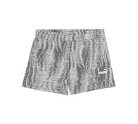 PUMA Damen ESS Nature 2.0 Mid-Rise AOP Shorts 4" Gestrickte Shorts, Cool Dark Gray,