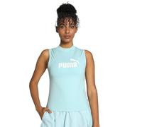 PUMA Damen ESS Slim Logo Tank Shirt, Turquoise Surf, XL EU