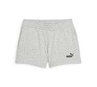 Puma Damen Shorts Essentials Small No. 1 Logo 4'' TR Hellgrau Meliert (04) M