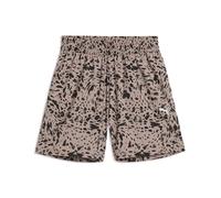PUMA Damen Essentials Graphics Animal High-Rise Bedruckte 4" Shorts S, Sandstone Beige