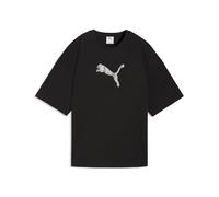 PUMA Damen Essentials Graphics Bedazzled Oversized T-Shirt M, Black