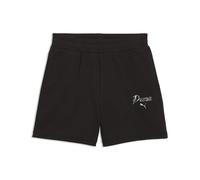 PUMA Damen Essentials Script High-Waist 5" Shorts L, Black