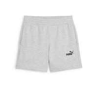 PUMA Damen Essentials Small No. 1 Logo High-Waist-Shorts XXL, Light Gray Heather