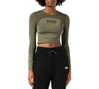 PUMA Damen Evostripe Evoknit Longsleeve Tee Shirt, Grape Leaf, XS