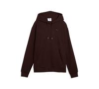 Hoodie PUMA "Essentials Elevated Standard Hoodie Damen", Damen, Gr. S, braun (chocolate fondue braun), Obermaterial: 66% Baumwolle, 32% Polyester, 2% Elasthan. Kapuzenfutter: 100% Baumwolle, Sweatshir