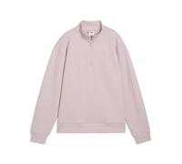 Langarmshirt PUMA "ESS ELEVATED STANDARD HALF-ZIP", Damen, Gr. XL, rosa (misty pink), Web, Obermaterial: 66% Baumwolle, 32% Polyester, 2% Elasthan, unifarben, normal, Shirts Langarmshirt, mit sportlic