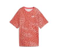 PUMA Damen Graphic T-Shirt, Animal Alloverprint Pink Fruit Ss25, Mittel