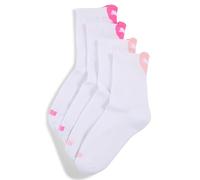 Puma Kurze Crew-Socken mit Herz-Logo – 2er-Pack, Recycelte Baumwolle, Weiß/Rosa, Damen 35/38