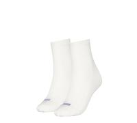PUMA Damen Heart Logo Short Sock, White/Purple, 39-42 EU