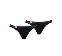 PUMA Damen Heart String Thong Panties, Schwarz, XS EU