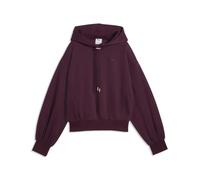 Hoodie PUMA "HER Relaxed Fleece Hoodie Damen", Damen, Gr. XS, rot (ruby noir rot), Obermaterial: 32% Polyester, 68% Baumwolle. Kapuzenfutter: 100% Baumwolle. Rippe: 3% Elasthan, 97% Baumwolle, relaxed