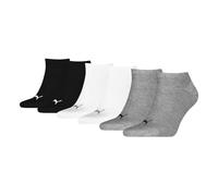 PUMA Damen Herren & 3 Paar Invisible Sneaker Socken in 4 Farben - 2,5-5 Unisex - Schwarz/Weiß/Grau