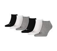 PUMA Damen Herren Everyday Sneaker Socken 6 Paar, Größe:39-42, Artikel:-003 black / grey