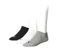Puma Damen Herren Sneaker Socken für Sport und Freizeit aus Soft Cotton Material in schwarz weiß gra grau/weiß/schwarz Gr. 39/42