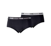PUMA Damen Hipster Panties Iconic Women's Mini Short (2 Pack), Schwarz, S