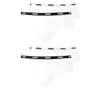 PUMA Damen Basic Hipster Slip 4er Pack in vielen Farben (White/White (317), L)