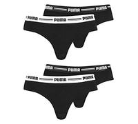 PUMA Damen Iconic Brazilian Briefs 603043001 4er Pack, Farbe:Schwarz, Wäschegröße:S, Artikel:-200 Black