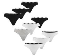 PUMA Damen Unterwäsche Unterhosen 3 String Thong im Vorteilspack (Black, S)
