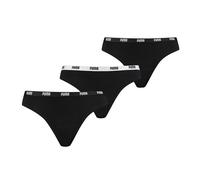 PUMA Damen Iconic String, 3er Pack - Soft Cotton Stretch Schwarz / XL XL Schwarz