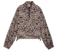 PUMA Damen Jacke ESS GRAPHIC Animal Relaxed AOP Woven Half-Zip (692465) M Sandstone