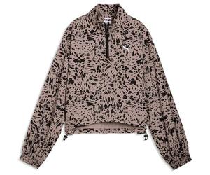 PUMA Damen Jacke ESS GRAPHIC Animal Relaxed AOP Woven Half-Zip (692465) M Sandstone
