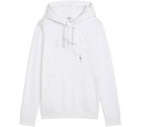 Puma Unisex ESS METALLIC Hoodie FL Kapuzenpullis, Puma White-Metallic Silver,