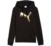 Puma Unisex ESS METALLIC Hoodie FL Kapuzenpullis, Puma Black-Metallic Gold,