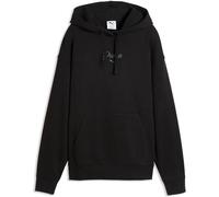 Hoodie PUMA "Essentials Script Hoodie Damen", Damen, Gr. L, schwarz, Obermaterial: 68% Baumwolle, 32% Polyester; Kapuzenfutter: 100% Baumwolle; Ärmelbund: 97% Baumwolle, 3% Elasthan; Oberer Bund: 3% E