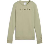 Sweatshirt PUMA "PUMA x HYROX Heavyweight Rundhalsshirt Damen", Damen, Gr. L, lux army grün, Obermaterial: 34% Polyester, 66% Baumwolle; Rippe: 97% Baumwolle, 3% Elasthan, oversize, Langarm, Sweatshir