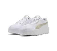 Sneaker PUMA "Karmen II Idol Metallic Whisper Sneakers Damen", Damen, Gr. 42, weiß gold, Obermaterial: Textil, Synthetik; Futter: Textil; Innensohle: Textil; Laufsohle: Gummi, Schuhe Sneaker (63380444