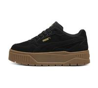 Sneaker PUMA "Karmen II Idol Suede Sneakers Damen" Gr. 36, schwarz (black gold) Schuhe (41132565-36) black gold