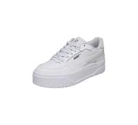 Sneaker PUMA "Karmen II Idol Topcat Sneakers Damen", Damen, Gr. 35,5, weiß frosted ivory, Obermaterial: Textil, Kuhleder, Synthetik; Futter: Textil; Innensohle: Textil; Laufsohle: Gummi, Schuhe Sneake