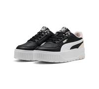 Sneaker PUMA "Karmen II Idol With Love Sneakers Damen", Damen, Gr. 39, schwarz, weiß jasmine flower pink, Obermaterial: Synthetik, Textil; Futter: Textil; Innensohle: Textil; Laufsohle: Gummi, Schuhe