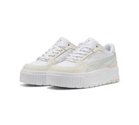 Sneaker PUMA "KARMEN II IDOL", Damen, Gr. 38, beige (puma weiß, crme de mint), Leder, Schuhe Sneaker, für sportliche Anlässe, mit SoftFoam+ Einlegesohle, aus Leder (64287700-38) puma weiß, crme de min
